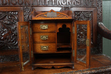 Load image into Gallery viewer, English Oak Petite Cabinet c.1900 with sterling engraved plaque