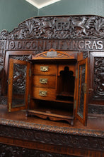 Load image into Gallery viewer, English Oak Petite Cabinet c.1900 with sterling engraved plaque