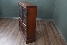 Load image into Gallery viewer, English Oak Leaded Glass Bookcase c.1950