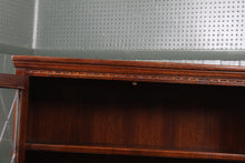 Load image into Gallery viewer, English Oak Leaded Glass Bookcase c.1950