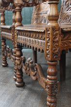Load image into Gallery viewer, Fantastic English Oak Wainscot Chairs Pair c.1810