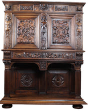 Load image into Gallery viewer, Fantastic Carved Walnut  French Renaissance Revival Cabinet c.1830