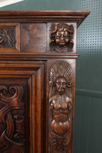 Load image into Gallery viewer, Fantastic Carved Walnut  French Renaissance Revival Cabinet c.1830