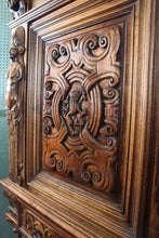 Load image into Gallery viewer, Fantastic Carved Walnut  French Renaissance Revival Cabinet c.1830