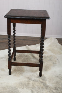 English Oak Barley Twist Occasional Table c.1900