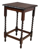 Load image into Gallery viewer, English Oak Barley Twist Occasional Table c.1900