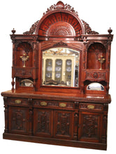 Load image into Gallery viewer, Superb English Mahogany Mirror Backed Sideboard c.1900