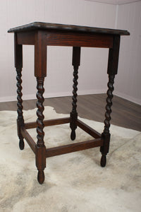 English Oak Barley Twist Occasional Table c.1900