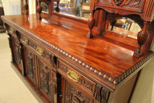 Load image into Gallery viewer, Superb English Mahogany Mirror Backed Sideboard c.1900