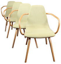 Load image into Gallery viewer, Set of 4 English Bentwood Dining Chairs by "Ton" c.1960