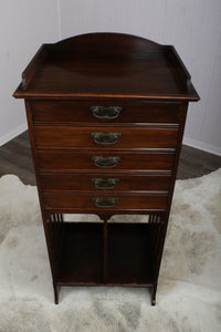 English Mahogany Music Cabinet c.1900