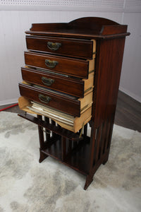 English Mahogany Music Cabinet c.1900