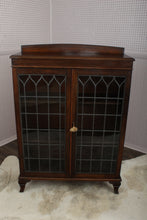 Load image into Gallery viewer, English Mahogany Leaded Glass Bookcase c.1900