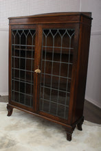 Load image into Gallery viewer, English Mahogany Leaded Glass Bookcase c.1900