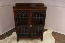 Load image into Gallery viewer, English Mahogany Leaded Glass Bookcase c.1900