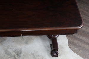 A Handsome Single Drawered English Rosewood Desk c.1880