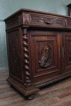 Load image into Gallery viewer, French Oak Carved Cabinet c.1890