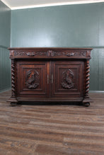 Load image into Gallery viewer, French Oak Carved Cabinet c.1890