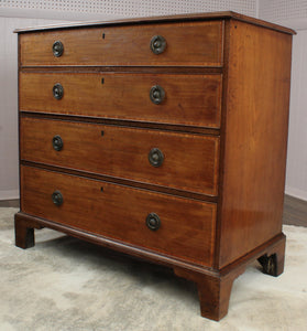 English Marquetry Four Drawer Chest c.1890