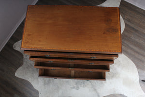 English Marquetry Four Drawer Chest c.1890