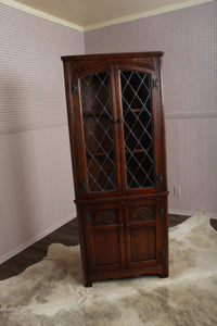 English Oak Corner Cabinet