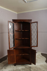 English Oak Corner Cabinet