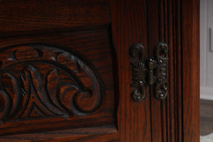 English Oak Corner Cabinet