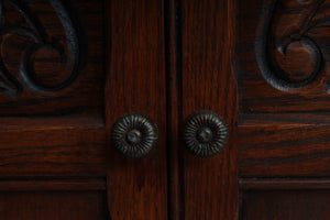 English Oak Corner Cabinet