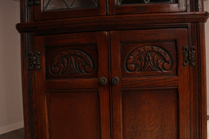 English Oak Corner Cabinet