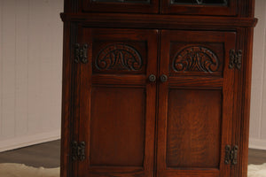 English Oak Corner Cabinet