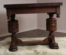 Load image into Gallery viewer, English Oak Drawleaf Table c.1920