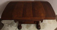 Load image into Gallery viewer, English Oak Drawleaf Table c.1920