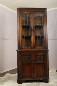 English Oak Corner Cabinet