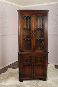 English Oak Corner Cabinet