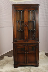 English Oak Corner Cabinet