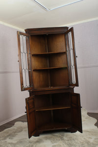 English Oak Corner Cabinet