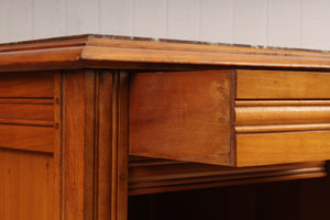 French Marble Top Fruitwood Chevet c.1890