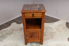 Load image into Gallery viewer, French Marble Top Fruitwood Chevet c.1890