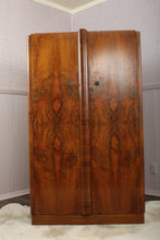 Load image into Gallery viewer, English Burl Walnut Fitted Wardrobe c.1930