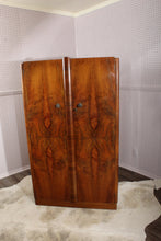 Load image into Gallery viewer, English Burl Walnut Fitted Wardrobe c.1930