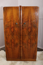 Load image into Gallery viewer, English Burl Walnut Fitted Wardrobe c.1930