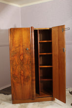 Load image into Gallery viewer, English Burl Walnut Fitted Wardrobe c.1930