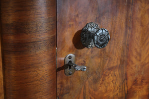 English Burl Walnut Fitted Wardrobe c.1930