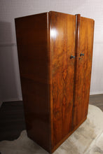 Load image into Gallery viewer, English Burl Walnut Fitted Wardrobe c.1930