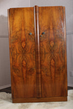 Load image into Gallery viewer, English Burl Walnut Fitted Wardrobe c.1930