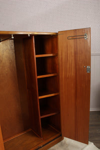 English Burl Walnut Fitted Wardrobe c.1930