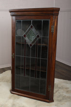 Load image into Gallery viewer, English Oak Hanging Corner Cabinet c.1900