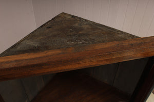 English Oak Hanging Corner Cabinet c.1900