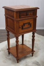 Load image into Gallery viewer, French Oak Marble Top Chevet c.1880