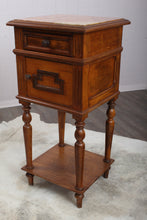 Load image into Gallery viewer, French Oak Marble Top Chevet c.1880